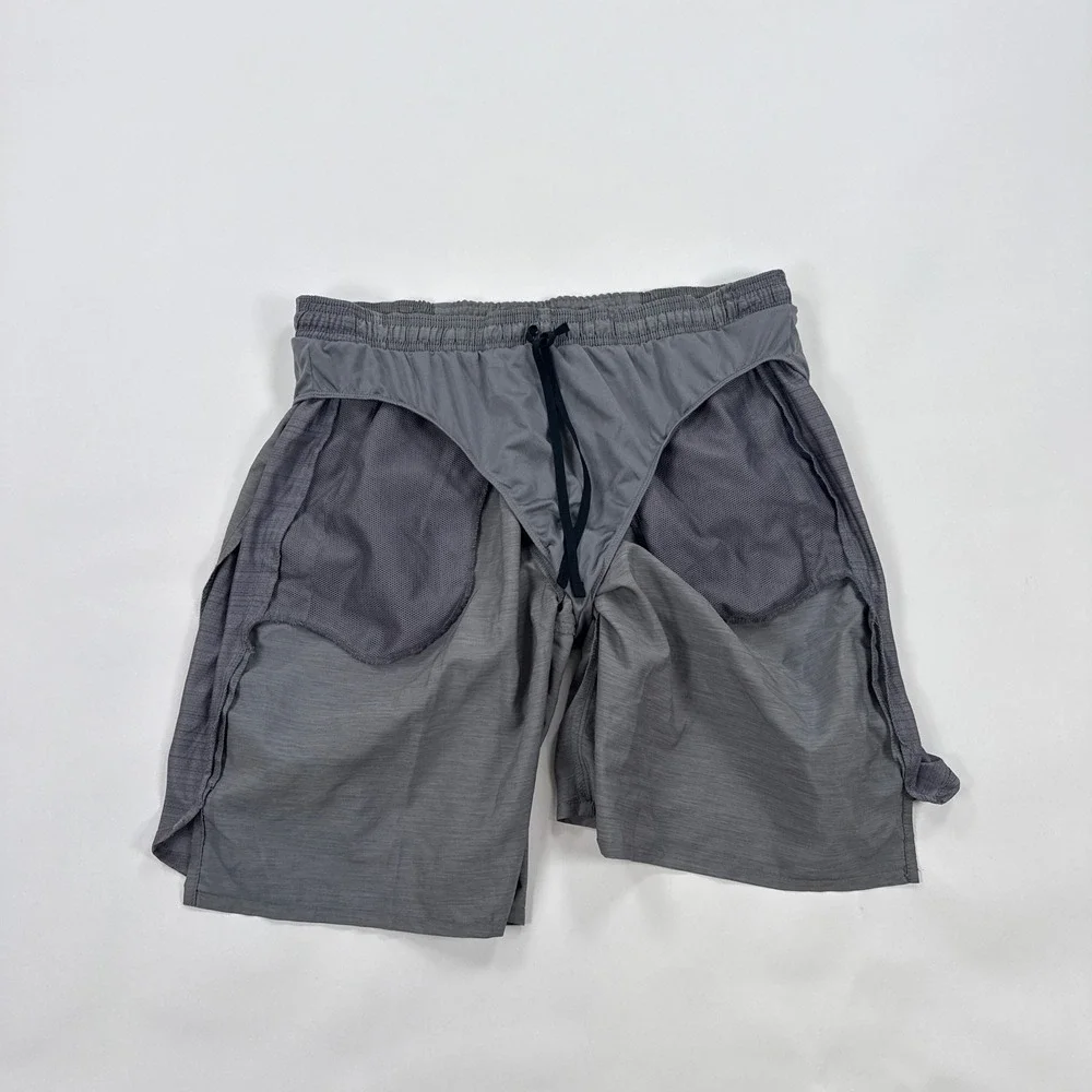 Nike Mens Challenger Shorts XL Gray Lined Dri FIT Running Athletic BQ5923